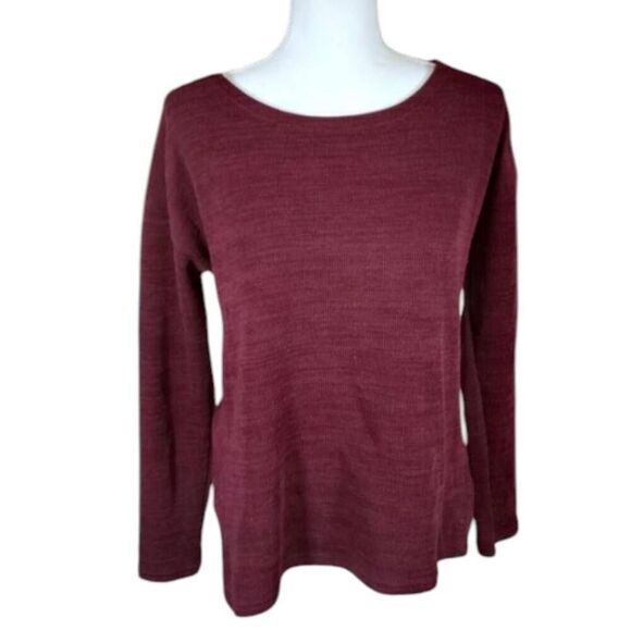 IJOAH BURGUNDY TWIST BACK SWEATER SZ.S EUC.  GORGEOUS SWEATER IN EXCELLENT USED - Picture 1 of 5